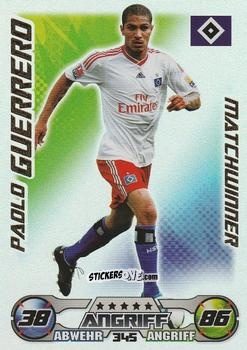 Sticker Paolo Guerrero - German Football Bundesliga 2009-2010. Match Attax n. 345 - Topps