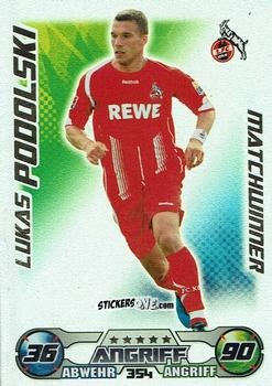 Figurina Lukas Podolski - German Football Bundesliga 2009-2010. Match Attax n. 354 - Topps