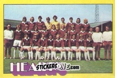 Cromo Heart of Midlothian Team Group  - Scottish Footballers 1974-1975
 n. 93 - A&BC