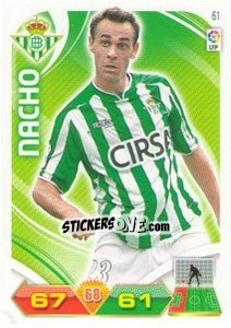 Figurina Nacho - Liga BBVA 2011-2012. Adrenalyn XL n. 61 - Panini