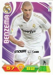 Figurina Benzema - Liga BBVA 2011-2012. Adrenalyn XL n. 160 - Panini