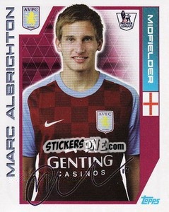 Figurina Marc Albrighton - Premier League Inglese 2011-2012 n. 39 - Topps