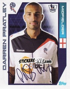 Figurina Darren Pratley - Premier League Inglese 2011-2012 n. 86 - Topps