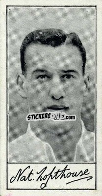 Figurina Nat Lofthouse - Famous Footballers (A4) 1956
 n. 51 - Barratt & Co.
