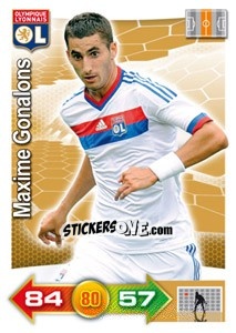 Figurina Maxime Gonalons - FOOT 2011-2012. Adrenalyn XL n. 150 - Panini