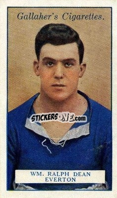Cromo Wm Ralph Dean - Footballers 1928
 n. 52 - Gallaher Ltd.
