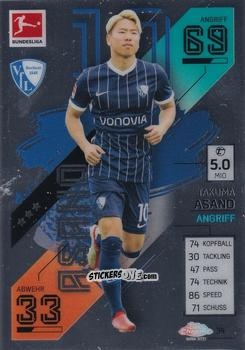 Cromo Takuma Asano - German Bundesliga 2021-2022. Match Attax Chrome
 n. 34 - Topps