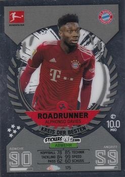 Cromo Alphonso Davies - German Bundesliga 2021-2022. Match Attax Chrome
 n. 175 - Topps
