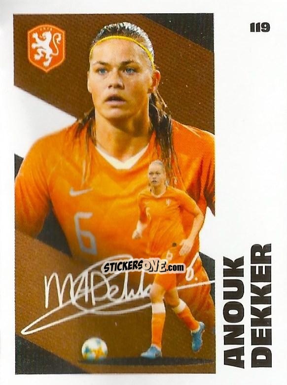 Figurina Anouk Dekker - Eredivisie Onze Voetbal helden 2021 n. 119 - Albert Heijn
