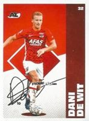 Sticker Dani de Wit - Eredivisie Onze Voetbal helden 2021 n. 32 - Albert Heijn
