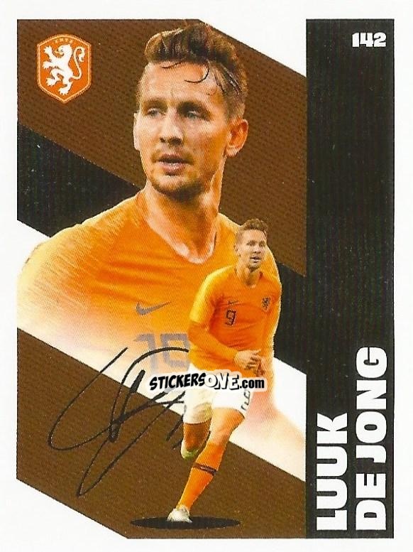 Figurina Luuk de Jong - Eredivisie Onze Voetbal helden 2021 n. 142 - Albert Heijn
