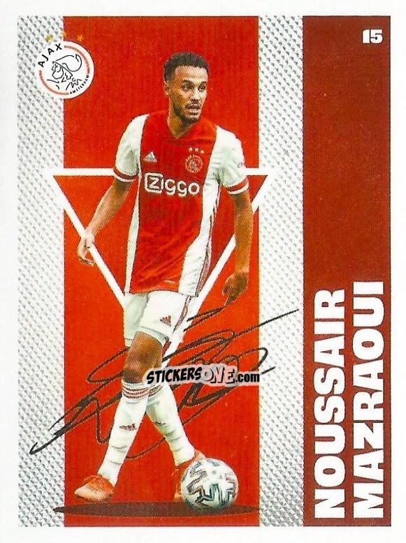 Sticker Noussair Mazraoui - Eredivisie Onze Voetbal helden 2021 n. 15 - Albert Heijn
