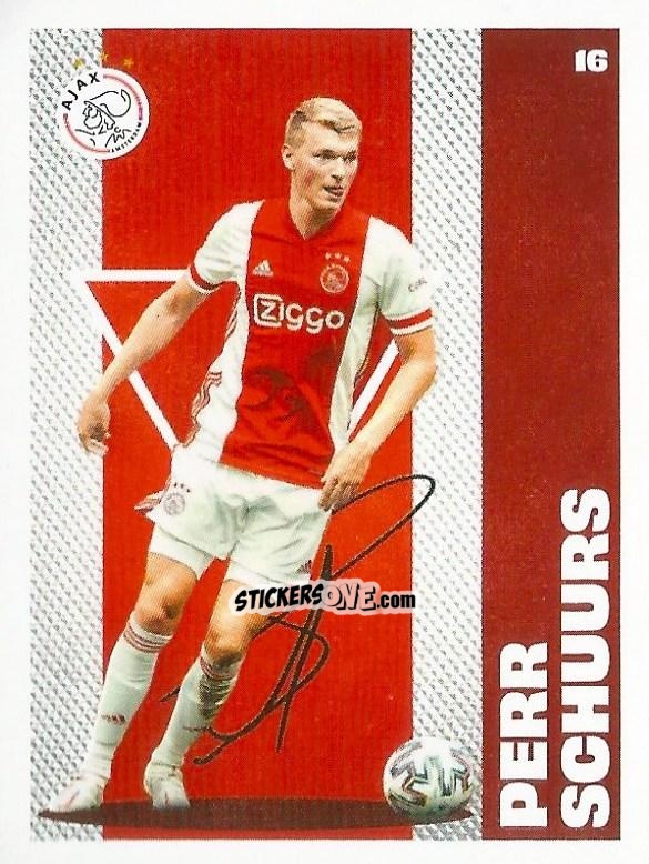 Sticker Perr Schuurs - Eredivisie Onze Voetbal helden 2021 n. 16 - Albert Heijn
