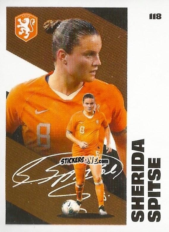 Sticker Sherida Spitse - Eredivisie Onze Voetbal helden 2021 n. 118 - Albert Heijn
