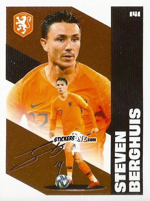 Cromo Steven Berghuis - Eredivisie Onze Voetbal helden 2021 n. 141 - Albert Heijn
