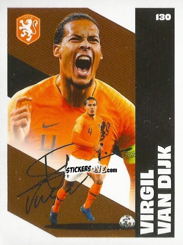 Figurina Virgil van Dijk - Eredivisie Onze Voetbal helden 2021 n. 130 - Albert Heijn
