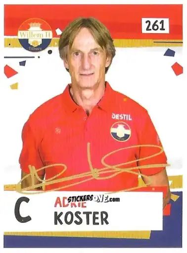 Cromo Adrie Koster - Eredivisie Voetbal plaatjes 2019 n. 261 - Albert Heijn
