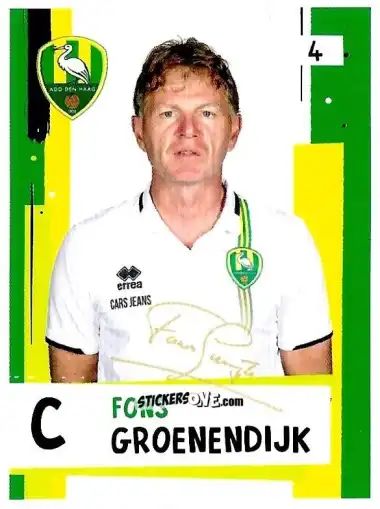 Sticker Alfons Groenendijk - Eredivisie Voetbal plaatjes 2019 n. 4 - Albert Heijn
