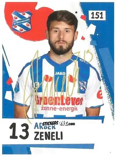 Cromo Arber Zeneli - Eredivisie Voetbal plaatjes 2019 n. 151 - Albert Heijn
