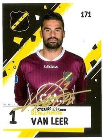 Sticker Benjamin van Leer - Eredivisie Voetbal plaatjes 2019 n. 171 - Albert Heijn
