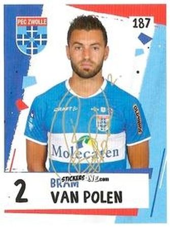 Sticker Bram van Polen - Eredivisie Voetbal plaatjes 2019 n. 187 - Albert Heijn
