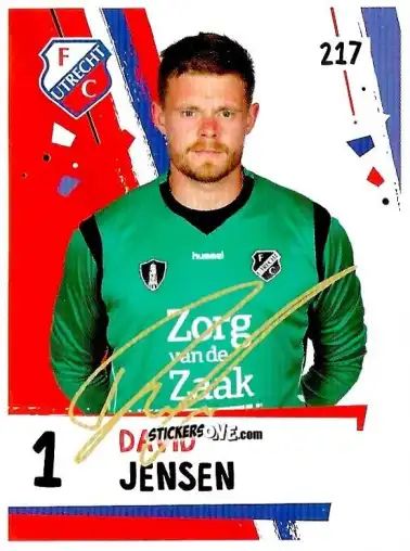 Sticker David Jensen - Eredivisie Voetbal plaatjes 2019 n. 217 - Albert Heijn
