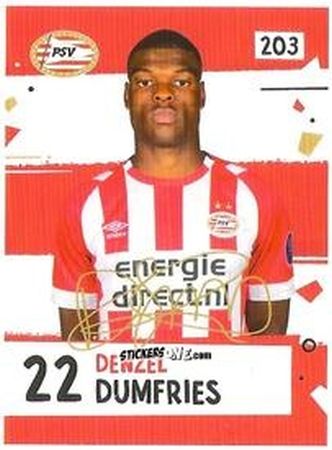 Sticker Denzel Dumfries - Eredivisie Voetbal plaatjes 2019 n. 203 - Albert Heijn
