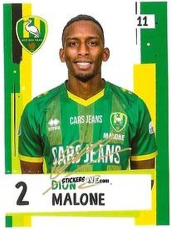 Sticker Dion Malone - Eredivisie Voetbal plaatjes 2019 n. 11 - Albert Heijn
