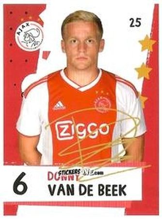 Figurina Donny van de Beek - Eredivisie Voetbal plaatjes 2019 n. 25 - Albert Heijn
