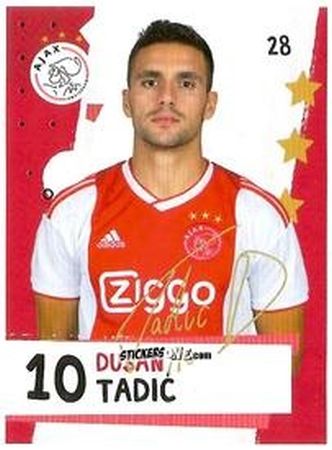 Sticker Dusan Tadic - Eredivisie Voetbal plaatjes 2019 n. 28 - Albert Heijn
