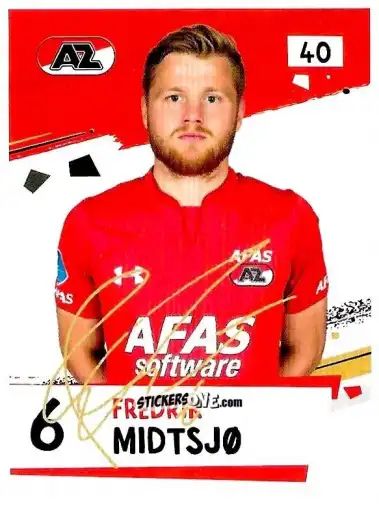 Sticker Fredrik Midtsjø - Eredivisie Voetbal plaatjes 2019 n. 40 - Albert Heijn

