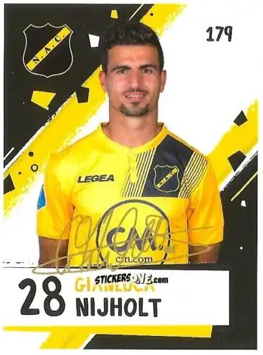 Sticker Gianluca Nijholt - Eredivisie Voetbal plaatjes 2019 n. 179 - Albert Heijn
