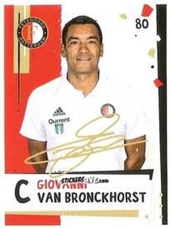 Cromo Giovanni van Bronckhorst - Eredivisie Voetbal plaatjes 2019 n. 80 - Albert Heijn
