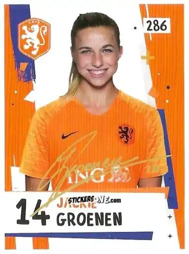 Figurina Jackie Groenen - Eredivisie Voetbal plaatjes 2019 n. 286 - Albert Heijn
