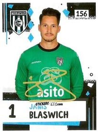 Cromo Janis Blaswich - Eredivisie Voetbal plaatjes 2019 n. 156 - Albert Heijn
