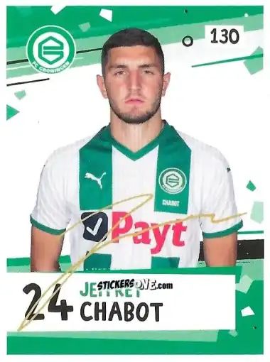 Figurina Jeffrey Chabot - Eredivisie Voetbal plaatjes 2019 n. 130 - Albert Heijn
