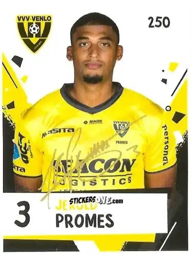 Sticker Jerold Promes - Eredivisie Voetbal plaatjes 2019 n. 250 - Albert Heijn
