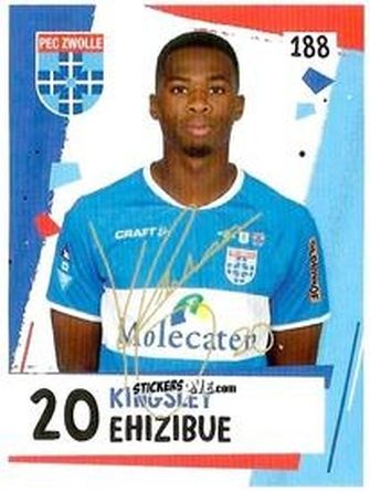 Sticker Kingsley Ehizibue - Eredivisie Voetbal plaatjes 2019 n. 188 - Albert Heijn
