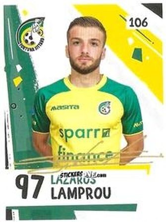 Sticker Lazaros Lamprou - Eredivisie Voetbal plaatjes 2019 n. 106 - Albert Heijn
