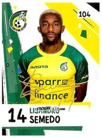 Sticker Lisandro Semedo - Eredivisie Voetbal plaatjes 2019 n. 104 - Albert Heijn
