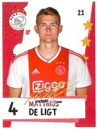 Sticker Matthijs de Ligt - Eredivisie Voetbal plaatjes 2019 n. 21 - Albert Heijn
