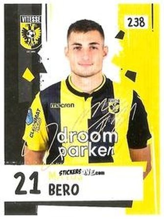 Sticker Matúš Bero - Eredivisie Voetbal plaatjes 2019 n. 238 - Albert Heijn
