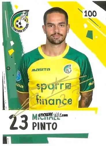 Sticker Michael Pinto - Eredivisie Voetbal plaatjes 2019 n. 100 - Albert Heijn
