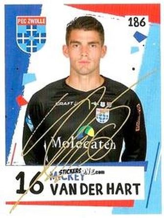 Sticker Mickey van der Hart - Eredivisie Voetbal plaatjes 2019 n. 186 - Albert Heijn
