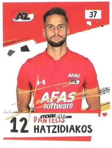 Sticker Pantelis Hatzidiakos - Eredivisie Voetbal plaatjes 2019 n. 37 - Albert Heijn
