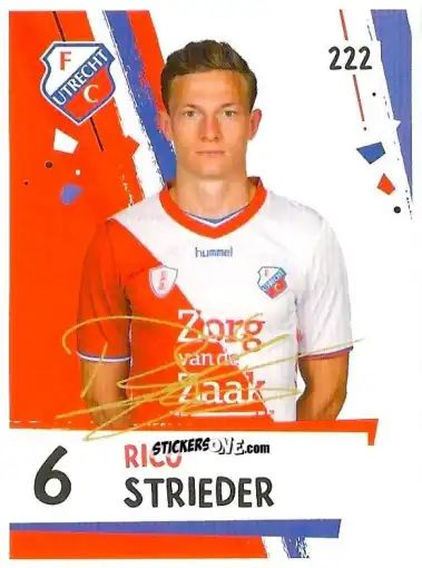 Sticker Rico Strieder - Eredivisie Voetbal plaatjes 2019 n. 222 - Albert Heijn
