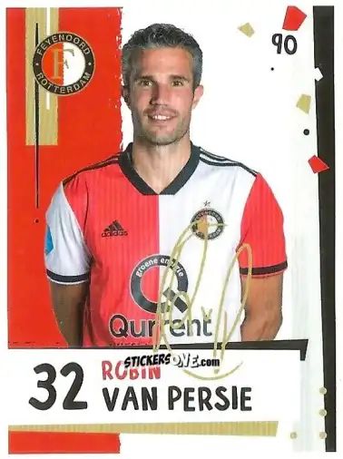 Cromo Robin van Persie - Eredivisie Voetbal plaatjes 2019 n. 90 - Albert Heijn
