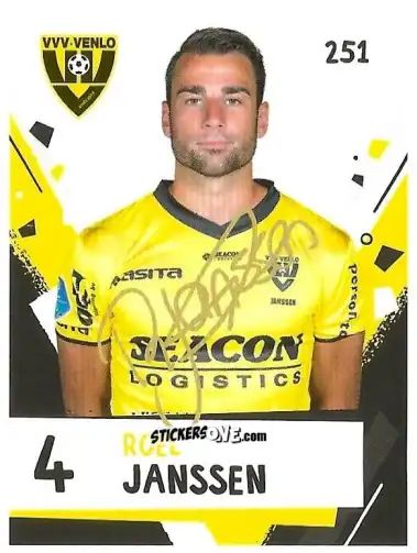 Sticker Roel Janssen - Eredivisie Voetbal plaatjes 2019 n. 251 - Albert Heijn
