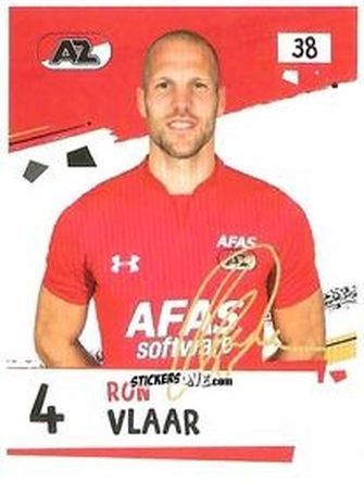 Sticker Ron Vlaar - Eredivisie Voetbal plaatjes 2019 n. 38 - Albert Heijn
