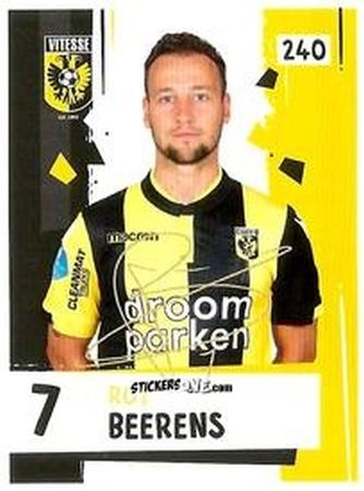 Sticker Roy Beerens - Eredivisie Voetbal plaatjes 2019 n. 240 - Albert Heijn
